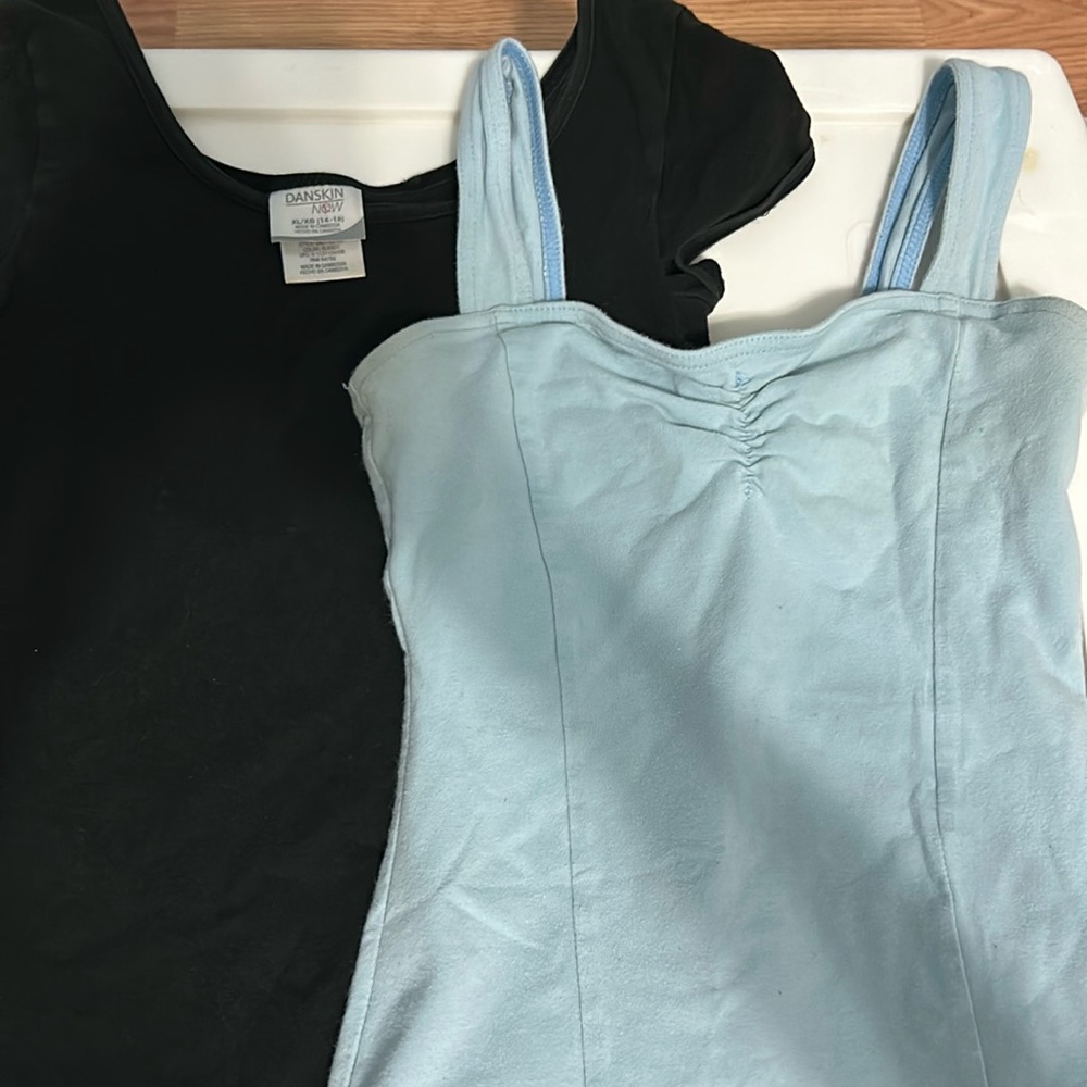 Blue and black leotard bundle
